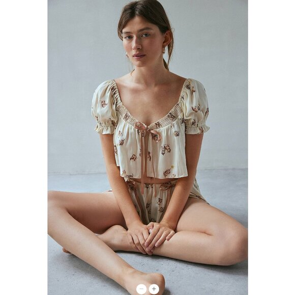 Urban Outfitters Out From Under Grace Satin Flyaway Top - Picture 1 of 4